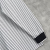 Burberry Border Horse Logo Embroidered Long Sleeve Polo Shirt in Gray/White