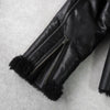ダンケシェーン フェイクレザー ボアジャケット ライダースジャケット ブラック メンズ