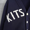 Maison Kitsune College Logo Sweatshirt Cardigan Navy