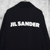 ジルサンダー バックロゴ ビスコース ロングコート スタッフコート ブラック