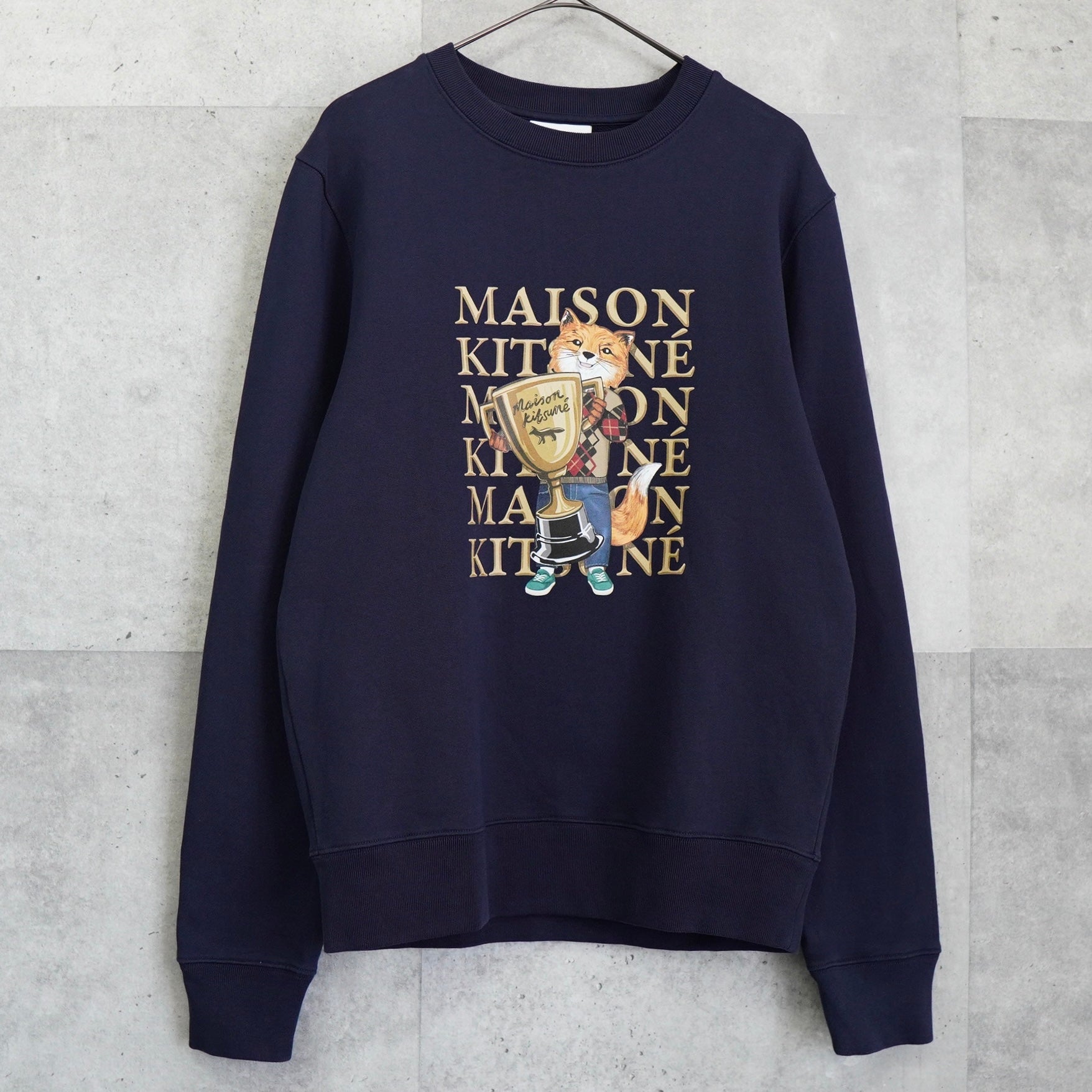 MAISON KITSUNÉ ネイビー トレーナー XL