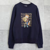 Maison Kitsune 狐狸印花海军蓝卫衣