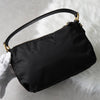 Prada nylon/leather ribbon handbag in black