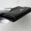 プラダ サフィアーノレザー トライアングルロゴ  三つ折り財布 ブラック