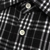 Burberry Nova 格纹泡泡纱短袖衬衫（黑色）