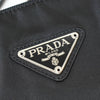 Prada Tessuto 尼龙三角形徽标链条单肩包（黑色）