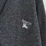 バーバリー ヴィンテージ ホースロゴ 刺繍 カーディガン グレー - NEWSED