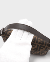 フェンディ ズッカ キャンバス レザー ワンショルダーバッグ カーキ - NEWSED