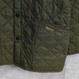 バブアー コーデュロイ襟 ロゴ キルティングジャケット カーキ - NEWSED