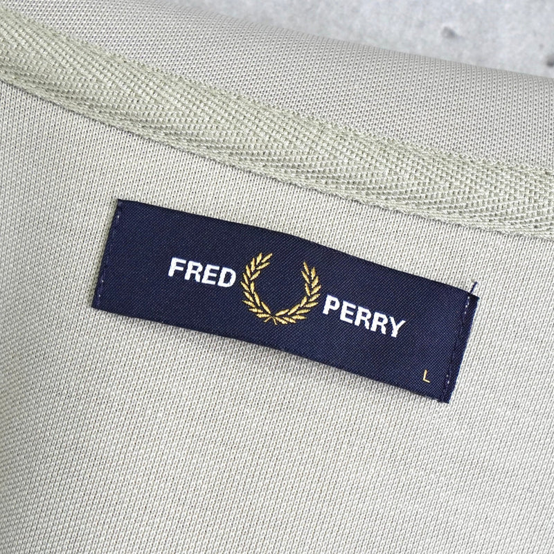 フレッドペリー ロゴ 刺繍 トラックジャケット グレーカーキ - NEWSED