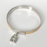 エルメス ケリー メタル バングル シルバー/ベージュ - NEWSED