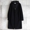 MM6 Maison Margiela Zip-up Hooded Coat Wool Coat Long Coat Different Material Switching