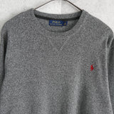 ポロ ラルフローレン ニット ロゴ 刺繍 グレー - NEWSED