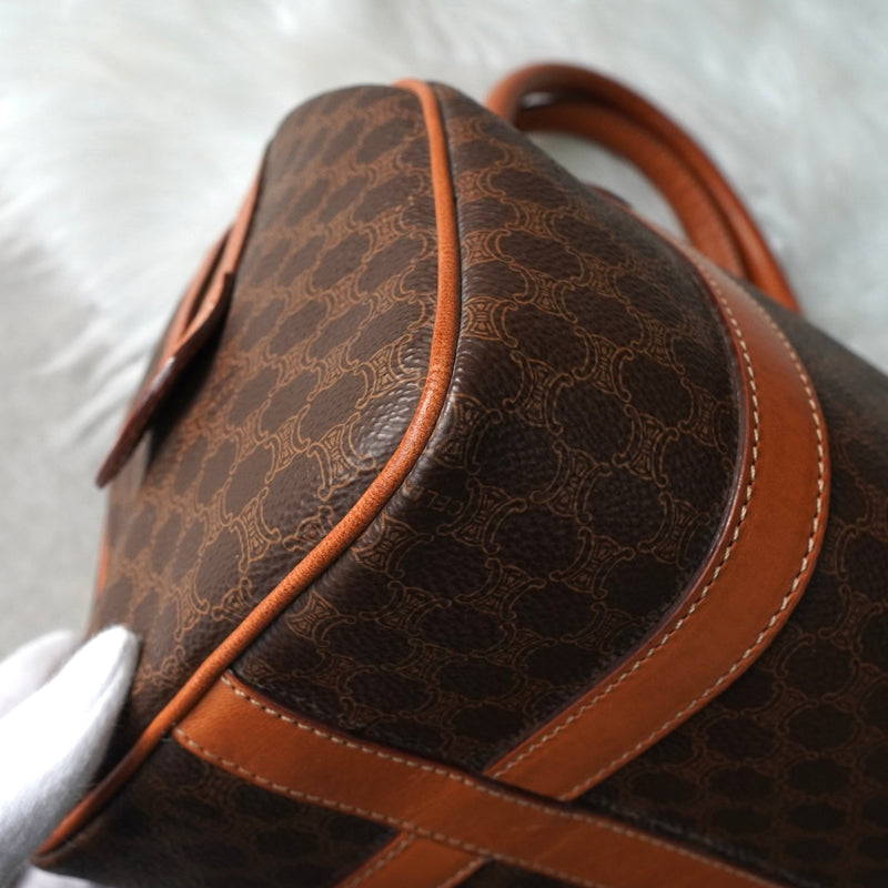 セリーヌ マカダム ボストンバッグ ブラウン - NEWSED