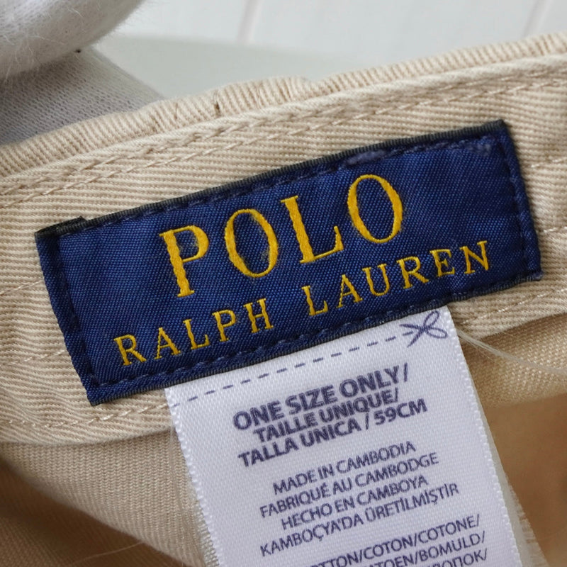 ラルフローレン ロゴ キャップ ベージュ - NEWSED