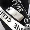 Celine logo tube top in black, unused with tags
