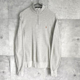 ポロ ラルフローレン スモールポニー ハーフジップ スウェットベージュ - NEWSED