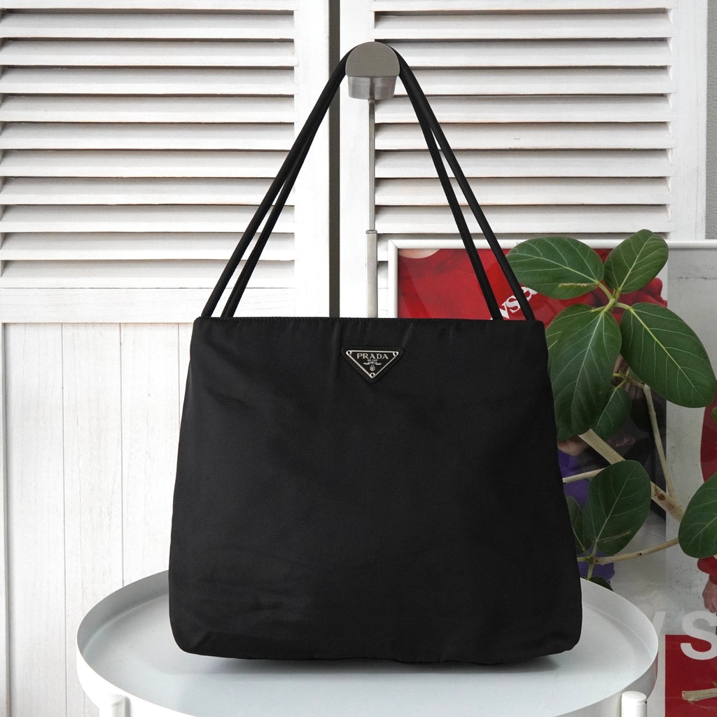 Prada Pocono Tessuto Nylon Tote Bag Black