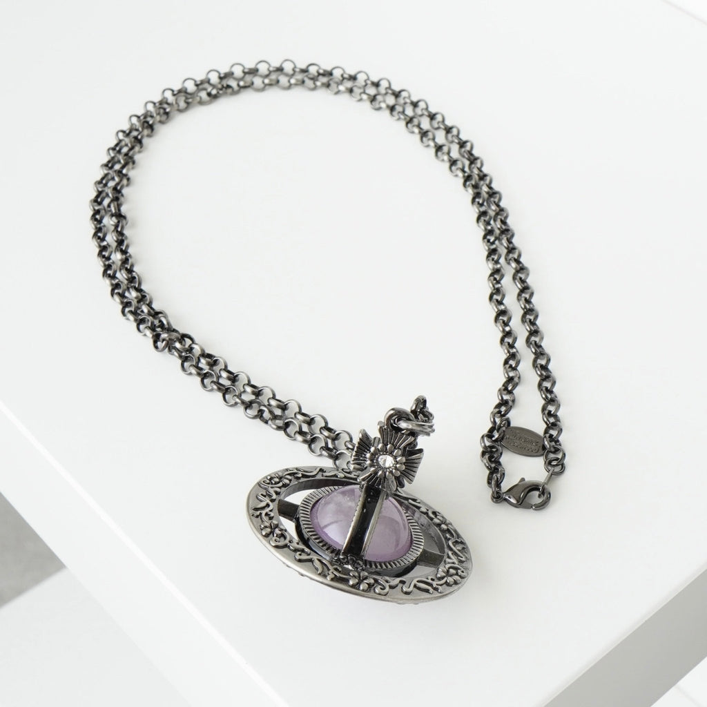 ヴィヴィアン ウエストウッド オーナメンタルタイニーオーブ ラインストーン シルバー ネックレス