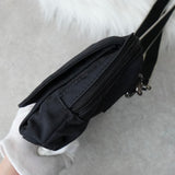 ラコステ ナイロン ミニショルダーバッグ ポーチ ロゴパッチ ブラック - NEWSED