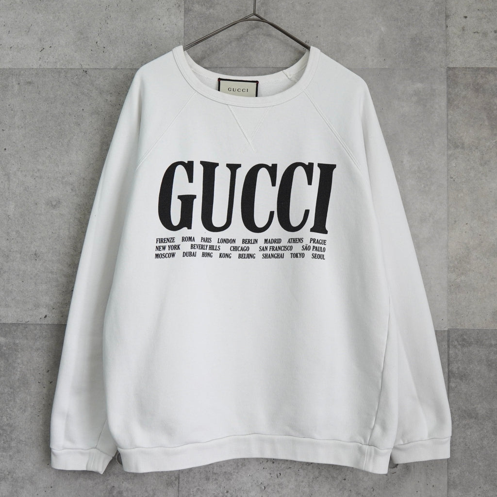 白色 Gucci 徽标运动衫