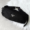 Prada Pocono Tessuto Nylon Body Bag Waist Pouch Triangle Logo Black