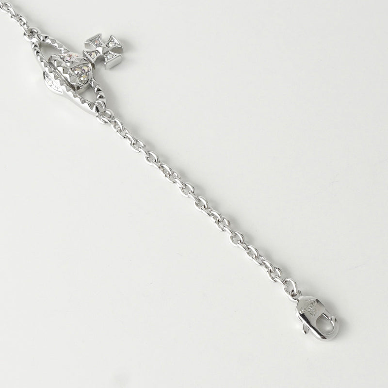 ヴィヴィアン ウエストウッド オーブ メイフェア ラインストーン シルバー ブレスレット - NEWSED