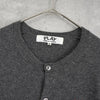 プレイ コムデギャルソン ハートロゴ カーディガン グレー レディース