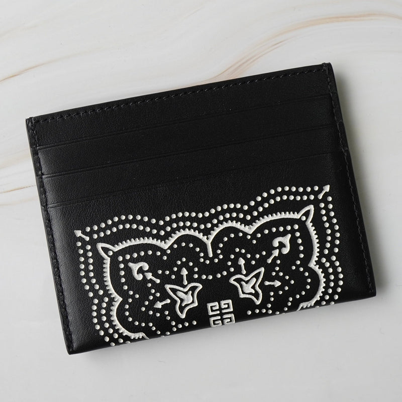 ジバンシィ 模様 レザー カードケース パスケース ブラック 箱付き - NEWSED