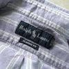 Polo Ralph Lauren 徽标刺绣条纹蓝色长袖衬衫