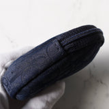 ディオール トロッター キャンバス/レザー コインケース ミニポーチ 小物入れ ネイビー - NEWSED