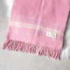クレージュ ロゴ ウール チェック マフラー ピンク レディース