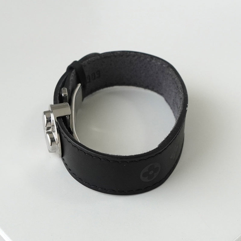 ルイヴィトン ブラスレ・ヴー・グッドラックブレス モノグラム レザー ブレスレット バングル ブラック - NEWSED