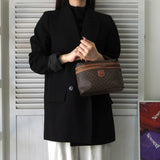 セリーヌ マカダム バニティバッグ ハンドバッグ ブラウン - NEWSED