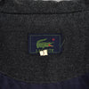 Lacoste cashmere wool metal logo badge padded jacket mid-length coat charcoal grey