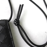 ボッテガ ヴェネタ イントラチャート レザー 二つ折り財布 ウォレットバック ブラック - NEWSED