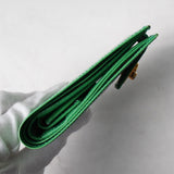 セリーヌ ゴールド ガンチーニ レザー 二つ折り財布 グリーン - NEWSED