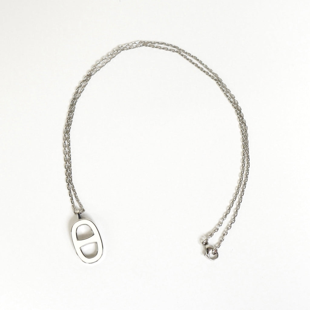 エルメス イリアード シェーヌダンクル ネックレス シルバー / ホワイト