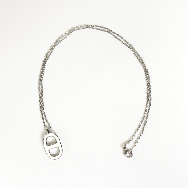 エルメス イリアード シェーヌダンクル ネックレス シルバー / ホワイト - NEWSED