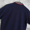 Fred Perry logo embroidered short sleeve polo shirt in navy and red