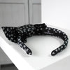 Chanel Coco Mark Ribbon All-over Print Headband Black
