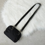 ラコステ ナイロン ミニショルダーバッグ ポーチ ロゴパッチ ブラック - NEWSED