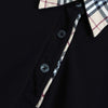 Burberry 黑色马标刺绣 Nova 格纹短袖 Polo 衫