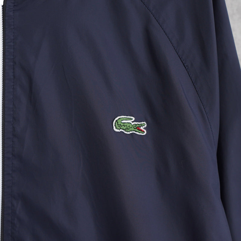 ラコステ ナイロン スタジャン ブルゾン ロゴパッチ ネイビー - NEWSED