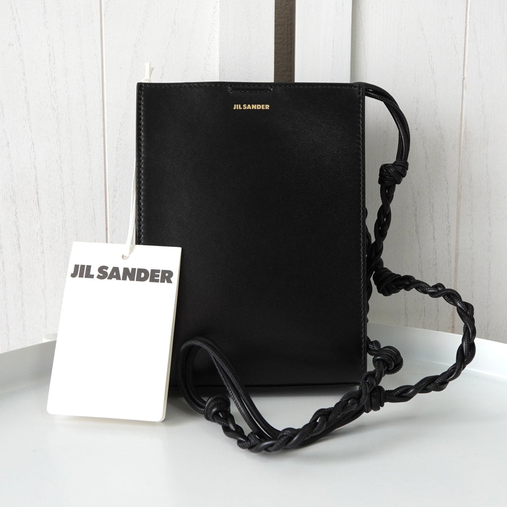 Jil Sander Tangle Small Leather Shoulder Bag/Pochette in Black, Unused with Tags