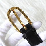 セリーヌ ヴィンテージ 輪馬車 サルキー レザー ベルト ブラック - NEWSED