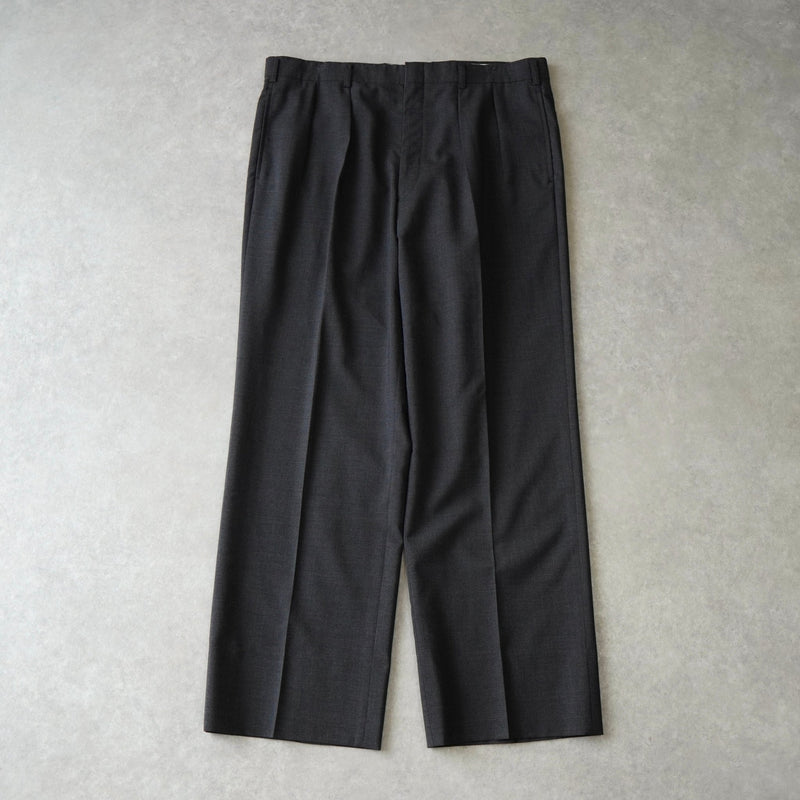 バーバリー ヴィンテージ ツータック ウール スラックス グレー - NEWSED
