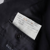 グッチ 金ボタン シングル テーラードジャケット ブレザー ブラック - NEWSED