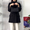 Prada 黑色三角形徽标尼龙迷你手提包