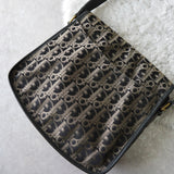 ディオール トロッター ショルダーバッグ キャンバス/レザー ブラック - NEWSED